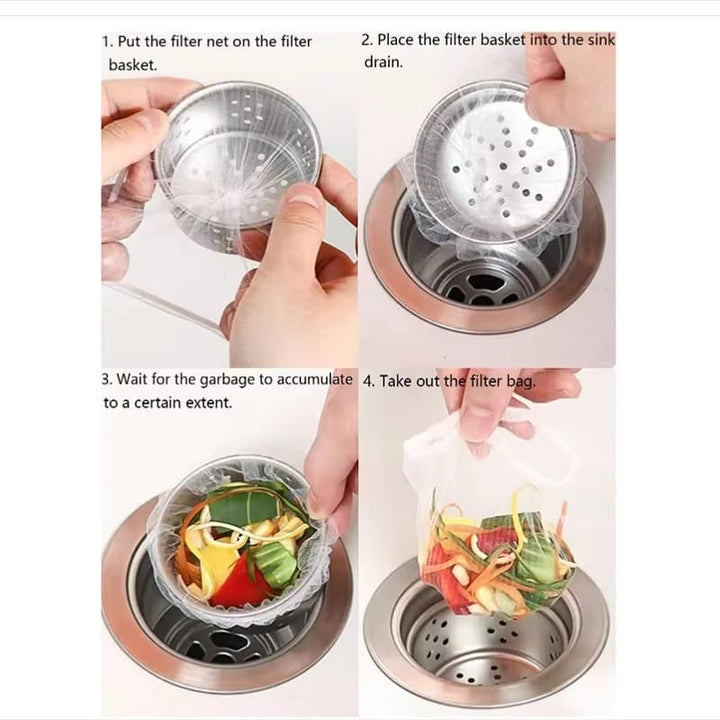 أكياس تصفية الحوض (100 كيس) - IDEA