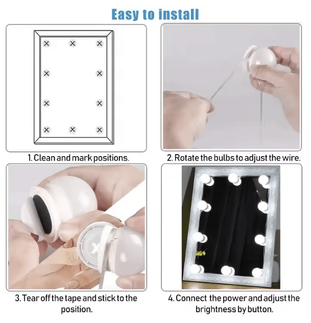 طقم لمبات المراية 10 قطع - IDEA